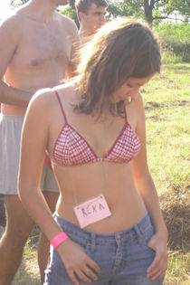 Blonde shaved Emily
